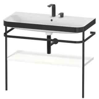Duravit Happy D.2 Plus c-bonded Set mit Metallkonsole Weiß Seidenmatt 975x490x850 mm - HP4738E3636 HP4738E3636