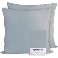 Komfortec Kissenbezug 100% Baumwolle, 150 g/m², (2 Stück), 40 x 40 cm, Kissenhülle, Superweicher Premium Jersey Kopfkissenbezug
