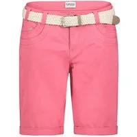 SUBLEVEL Bermudas Chinoshorts mit Stoffgürtel und Knopfleiste, Regular Fit für Damen Baumwolle Regular Fit unifarben atmungsaktiv Reißverschluss