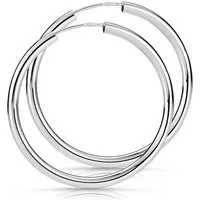 Materia Paar Creolen Silber Damen klassisch Ø29mm 925 Silber SO-379, 925 Sterling Silber