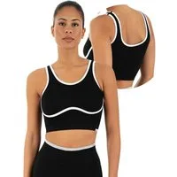 Smilodox Sport-BH Calen, Bustier Damen, Shaped Fit, Fitness Bra, Gym & Freizeit Kontrastdetails, Rippbund, Shaped Fit, weiches Strickmaterial
