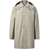 Allthemen Trenchcoat Herren Mittellanger Trenchcoat mit Kapuze Wasserabweisend Business