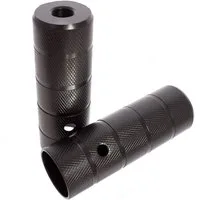KHEbikes Fahrrad-Laufrad KHEbikes BLACK STEEL Pegs 14mm PAAR