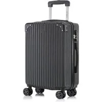 YONSLY Hartschalen-Trolley Reisekoffer ABS Hartschalen Trolley, Rollkoffer Handgepäck, 4 Rollen, Sicherheitsschloss, Weichem Gummigriff,56/66/76 cm, 45/69/99 L