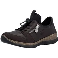 Rieker Slip-On Sneaker Freizeitschuh, Halbschuh mit Zierreißverschluss und Gummizug