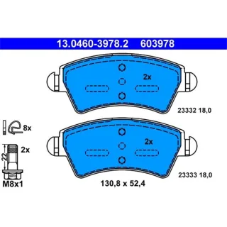 ATE Bremsbel?ge vorne Citroen Xsara Peugeot 206 306