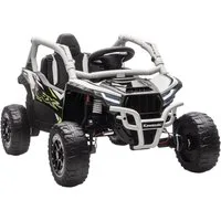 AIYAPLAY Elektro-Kinderauto mit 2 Motoren, UTV-Design, Musikfunktion, Belastbarkeit 30 kg, (1-tlg), für Kinder 3-8 Jahre, Grau