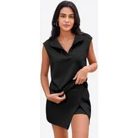 Imily Bela Hausanzug Damen 2-teilige Rocksets (Set, 2 tlg., Ärmelloses Sweatshirt mit halbem Reißverschluss + Sportrock) mit integrierten Shorts