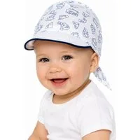 La Bortini Kopftuch Baby Kinder Bandana Tuch mit Schirm Schirmmütze Kopfbedeckung, Sommermütze aus reiner Baumwolle, Einheitsgröße