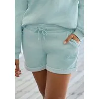 LASCANA Relaxshorts mit seitlichen Taschen und Logostickerei, Loungewear