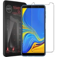CoolGadget Schutzfolie Panzerfolie für Samsung Galaxy A7 2018, (9H Härtegrad, 2x Schutzglas, 1xReinigungset), Displayfolie Panzer Schutzfolie 2 Stück für Samsung A7 2018 Glas Folie