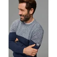 Man's World Rundhalspullover Neue Kollektion! Highlight melierter Look aus Strick, mit Rundhalsausschnitt, reguläre Passform, mit Langarm
