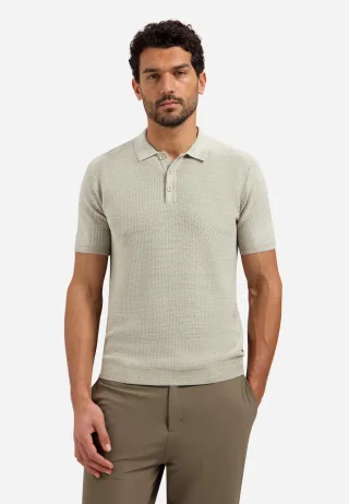 No Excess - Pullover Short Sleeve Polo Taupe - Gr. - L