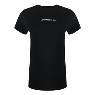 Schwarzes T-shirt Mit Moschino-logo