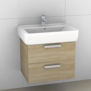 Artiqua 413 Waschtischunterschrank für Renova Plan 222265, 222268 Castello Eiche quer NB, 413-WU2L-K 413-WU2L-K59-7134-426
