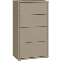FORTE Kommode Alice Springs, Kommode Höhe 99,1 cm, 4 Schubkästen, Schubkästen mit Vollauszug, Grifflos, Push to open