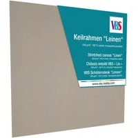 VBS Keilrahmen Leinengewebe, mit 500 g/qm starken Tuch aus 100% naturfarbenem Leinen bespannt