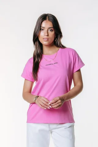 Colourful Rebel - Uni Logo Boxy Tee light pink - Gr. - XS