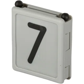 Kerbl Halsbandnummer DUO, 1-stellig 6er Pack grau - 209427