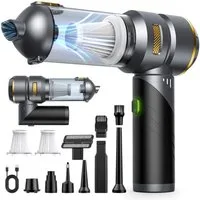 AIBISTAR Akku-Handstaubsauger Kabellos Handstaubsauger klappbar Air Duster 2in1 100.000 U/min, 6000mAh,20000 Pa,3 verstellbare Saugstufen,Klappbarer Griff