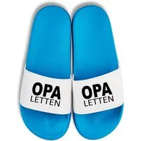 Youth Designz Herren Badelatschen "Opa Letten" Fun-Print lustig Geschenk Statement Badeschuh mit witzigen Aufdruck für Männer
