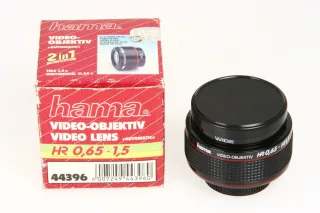Hama 2-in-1 44396 Video Lens HR 065x and 1.5X Connection 37 mm