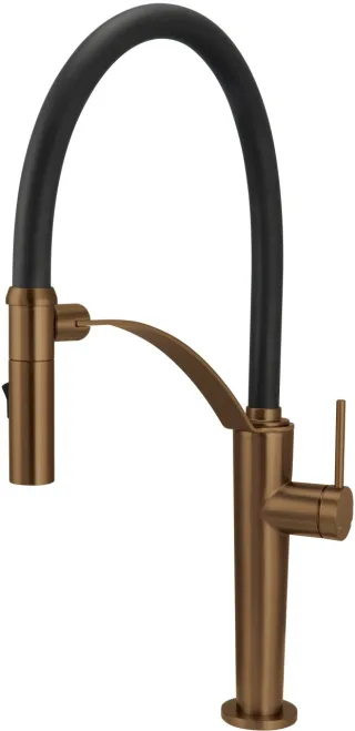 Neuesbad Spültischarmatur mit flexiblem Auslauf, 2-Funktion Brause, Bronze gebürstet NB1DEBRCC72M1