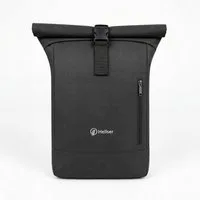 HELLSER Rucksack Rolltop Rucksack – Cityrucksack mit Laptopfach 15,6" Zoll & Koffergurt, 40x29x12 cm – wasserabweisend, geeignet als Handgepäck