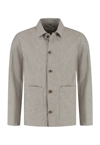 Dstrezzed - DS_Nix Pinstripe Jacket grey brown - Gr. - XL