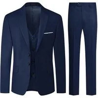 Allthemen Anzug (3 tlg) Herren Slim Fit Hochzeitsanzug komplett eleganter Anzugset
