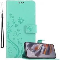 Cadorabo Handyhülle für Motorola Moto Edge 50 Neo Hülle Motorola Moto Edge 50 Neo, Hülle Schutzhülle Blumen Flower mit Standfunktion Kartenfach Magnet