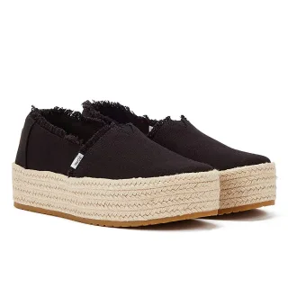 TOMS Canvas Valcia Damen Schwarz Espadrilles
