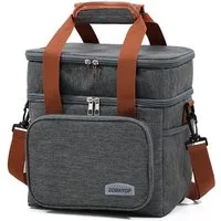 Blusmart Lunchbox Doppel Schicht Mittagessen Tasche, (Große Kapazität Wärmedämmung Mittagessen, Auslaufsicher, Kühltasche), Für Männer Frauen Arbeit Picknick schule