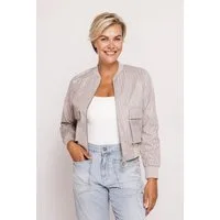 Zhrill Jeansblazer ZHJULIE Animal Print aus Kunstfaser, normale Passform, mit Klappentaschen