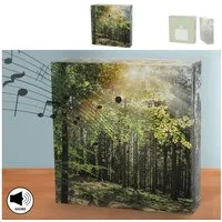 CEPEWA Bewegungsmelder Soundbox 'Wald' Bewegungssensor 12x12x3,5cm Pappe Kunststoff