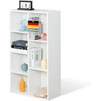 Floordirekt Bücherregal California, platzsparendes Regal aus Holzwerkstoff mit Kipp-Sicherung, 7 Fächer 1-tlg., Standregal 59.6 x 29 x 108 cm mit Montagematerial und offenen Fächern