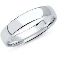 Unique Goldring Schlichter Herrenring aus 585er Weißgold - 4mm breit ER0001