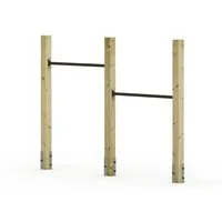 Wickey Turnreck FIT Tumble 302 - Doppel-Turnreck mit Reckstangen für den Garten, (Unterschiedlich montierbare Höhen (90 - 140 cm) – mitwachsend nutzbar, - Komplettset Inkl. Schrauben & Befestigungsmaterial), mitwachsend, extrem witterungsbeständig, 1