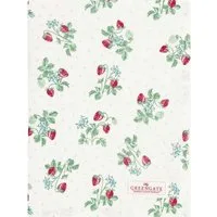 Greengate Geschirrtuch Greengate Geschirrtuch BERRY Weiß mit Erdbeeren