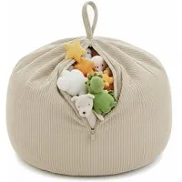 FAVRE Sitzsack Kinder Aufbewahrungshülle für Spielzeug und Kuscheltiere 85x85x50 cm