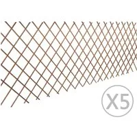 vidaXL Gartenzaun Weidenzaun 5 Stk. 180x90 cm, (5-St)