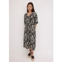 bonprix Jerseykleid eleganter Stil, tiefer V-Ausschnitt, mit modischem Druck