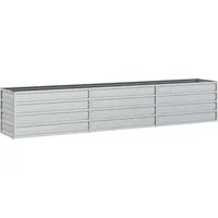 vidaXL Hochbeet Garten-Hochbeet 240x40x45 cm Verzinkter Stahl Silber (1 St)