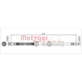 Metzger Bremsschlauch hinten Mercedes Gl-Klasse Gle Gls M-Klasse