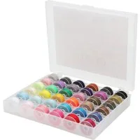 Koopman Nähspulenbox Bunt 14x12cm 36 Spulen Nähgarn, (Set, 1-St., Packung), Nähset, Kunststoff, Zubehör Nähmaschine, Schatuelle