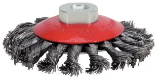 KS Tools Rostfreie Kegelform-Stahldrahtrundbürste, 0,5mm - 340.0050
