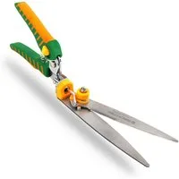 GRÜNTEK Grasschere Rasenschere EISVOGEL, Premium Rasenkantenschere mit 180° drehbarem, Schneidekopf robuste Grasschere 345 mm Klingen 140 mm, Ergo-Griffe
