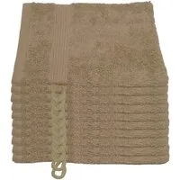 Julie Julsen Waschhandschuh 10-Waschhandschuh-Pastell Beige-Waschhandschuh 15 x 21 cm, (10-St)