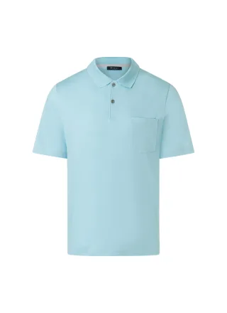 MAERZ Muenchen - Poloshirt, Knopf 1/2 Arm bright aqua