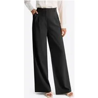 Imily Bela Palazzohose Damen Palazzohose mit Bundfalten und hoher Taille (Packung, 1-tlg., 1per-Pack) mit Knöpfen